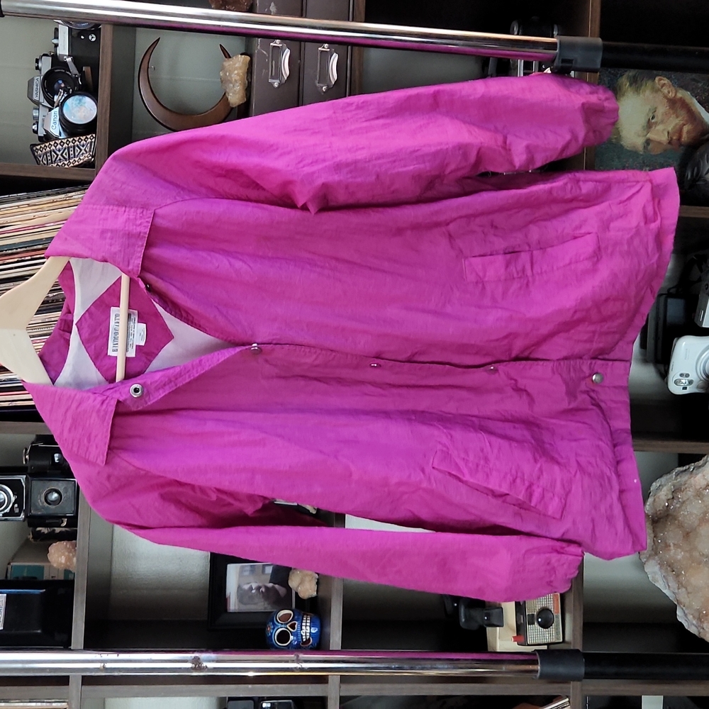 VTG Magenta Windbreaker w/Secret Pocket
